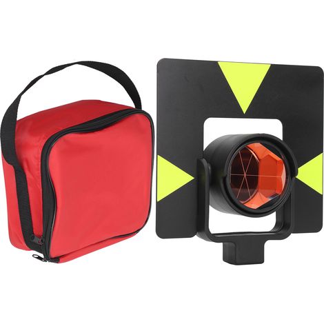 Prisme de topographie 64mm diamètre effectif, verre K9 revêtement cuivre, prisme pour station totale et relevés de terrain