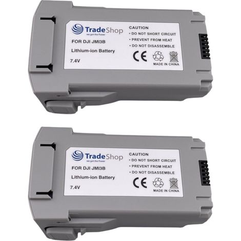 2x Trade-Shop Li-Ion Akku 7,4V / 3850mAh kompatibel mit DJI Mini 3, Mini 3 Pro, Mini 4 ersetzt JMI3B, BWX162 / Zubehör für Drohne (1/4)