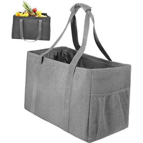 cabas pliable SOLUSTRE grande capacité 35 L en toile de