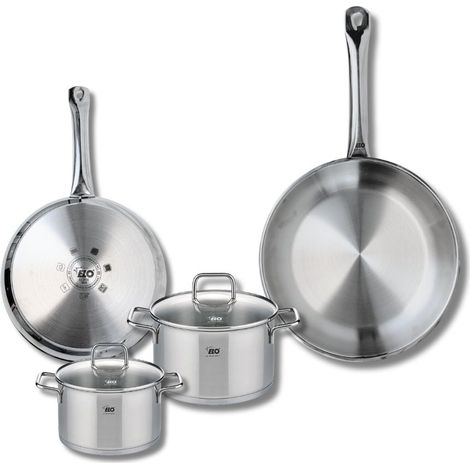Set de 2 Poêles de cuisson 24 et 28 cm et 2 faitouts 14 et 16 cm Elo Profi Citrin (1/5)