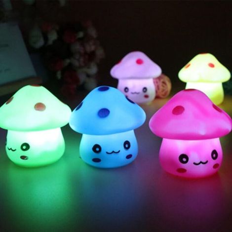 Bardusch-Veilleuse champignon 7 couleurs – piles – romantique – chambre enfant/mariage/fête (1/5)