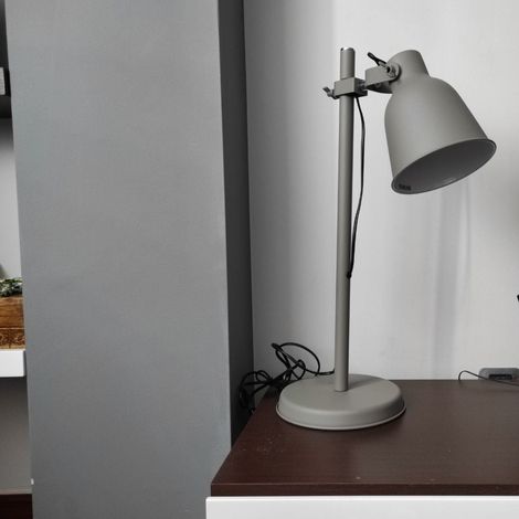Lámpara de Mesa Orientable, Flexo en Aluminio Gris  E27 (1/4)