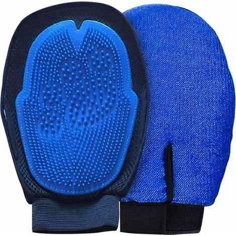 Gants de toilettage pour animaux, adaptés aux chiens et aux chats, gants de massage, brosses de bain, en caoutchouc, pour peigner et prendre soin de votre animal en douceur. (1/5)