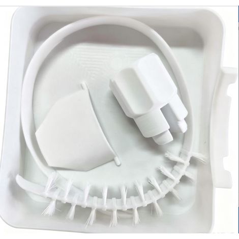 kit bac de drainage lave linge impression 3d bac de reception entonnoir de remplacement brosse de nettoyage ecrou accessoire evacuation eau (1 bac17.817.85cm,1 entonnoir,1 brosse,1 ecrou557cm)