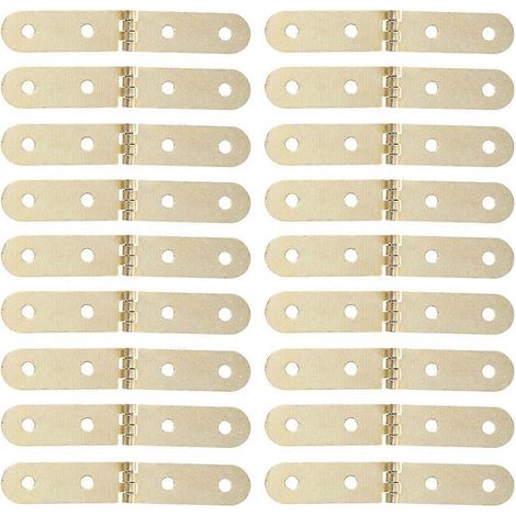 Lot de 30 mini charnières pour boîtes à bijoux en bois, charnières pour étuis en bois, charnières rétro avec vis (1/3)