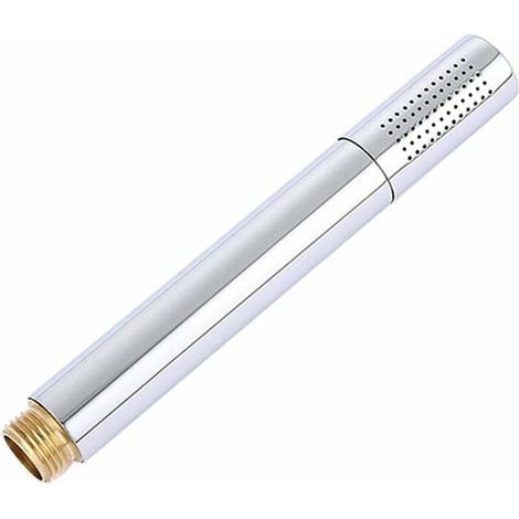 Microphone-shaped shower head, portable super booster in stainless steel (1/5)