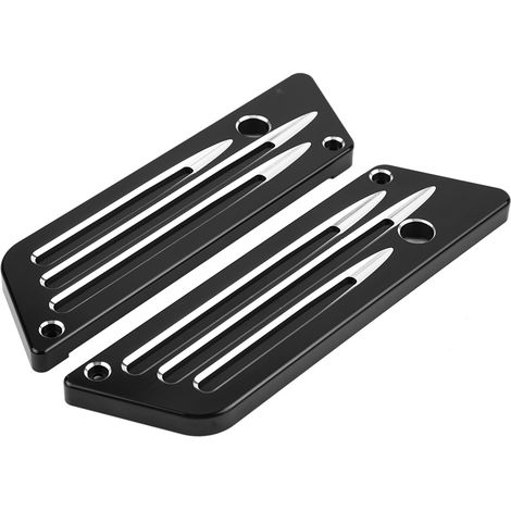 Une paire de couvercles de loquet de valises latérales de moto en alliage d'aluminium CNC, adaptés aux motos de tourisme de 1993 à 2013, noirs. (1/5)