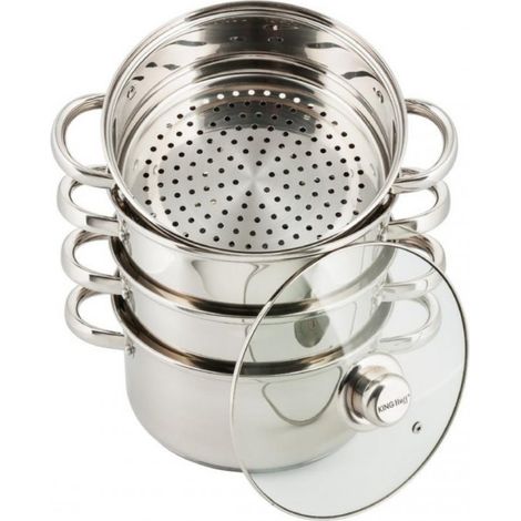 KINGHOFF PENTOLA A VAPORE 5 PEZZI 18cm KH-3317 (1/4)