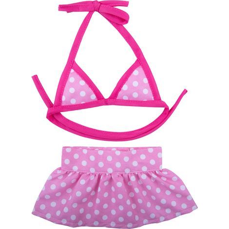 Hunde-Bikini-Badeanzug – Sommerbadeanzug für Welpen – Strandbekleidung – Kostüm geeignet für Welpen, Hunde oder Katzen (L, rosa gepunktet) (1/5)