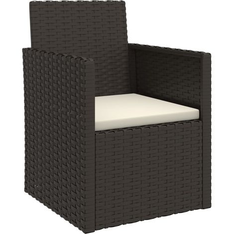 Maison Exclusive - Gartensessel mit Kissen Schwarz Poly Rattan