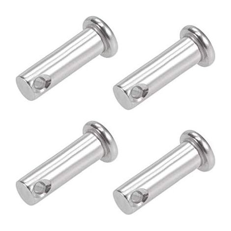Trou Unique Goupille Blocage 8mm x 25mm Tête Plate 304 Acier Inoxydable Blocage Goupille 4Pcs (1/5)