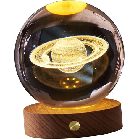 Veilleuse Boule de Cristal 3D, Lueur Douce et Conception (1/5)