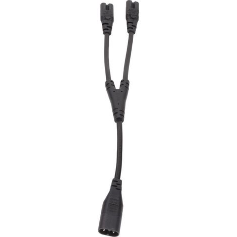Cavo di alimentazione IEC320 C8 a doppio IEC320 C7, maschile, doppio femminile 1 input 2 output, 0,3 m (1/5)