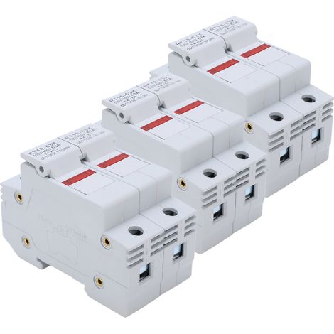 Porte-fusible à rail DIN RT18-63X avec voyant LED, pour cartouche 14x51mm RO16, 63A, 500-690V, 2P (1/5)