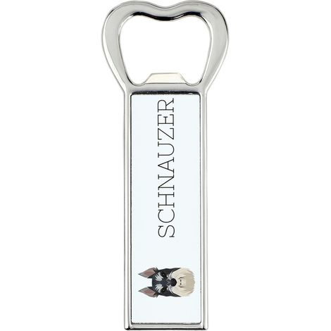 Schnauzer, Schnauzer I - apribottiglie con foto e iscrizione per la birra Art-Dog (1/5)