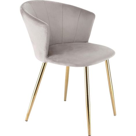 ELLA Velvet Accent Dining Chair - Taupe (1/5)