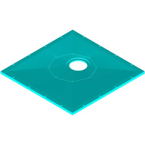 AKW Tuff Form8 Square Wet Room Floor Former with Rotatable Drain Outlet 900mm x 900mm (1/5)