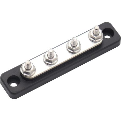 Bornier de Distribution Électrique 4 Positions 48V 100A 3/16 Barre Omnibus en Cuivre, Couvercle Transparent, Bloc de Jonction pour Camping-Car et Bateau, Accessoire Électrique (1/5)