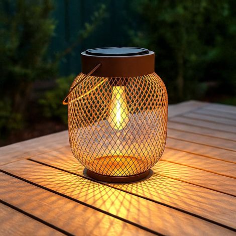 BEPER P207ILO302 Solar-Gartenleuchte, LED-Solarleuchte für den Außenbereich aus Eisen, dekorativer Landschaftseffekt, automatische Einschaltung, Akkulaufzeit bis zu 4 Stunden, Schutzart IP44 (1/5)