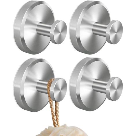 Set di 4 ganci con ventosa - Ganci a ventosa potenti - Appendi asciugamani - Riutilizzabili - Gancio a ventosa - Ganci impermeabili per cucina e bagno - Per finestre, vetro, bagno, cucina (1/5)