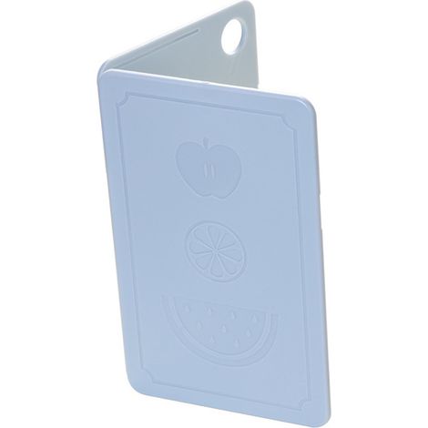 Planche à découper pliable et portable en plastique pour fruits, idéale pour les pique-niques et le camping en plein air. Couleur : gris nordique et bleu. Dimensions : 20 x 12,5 x 0,8 cm. (1/5)