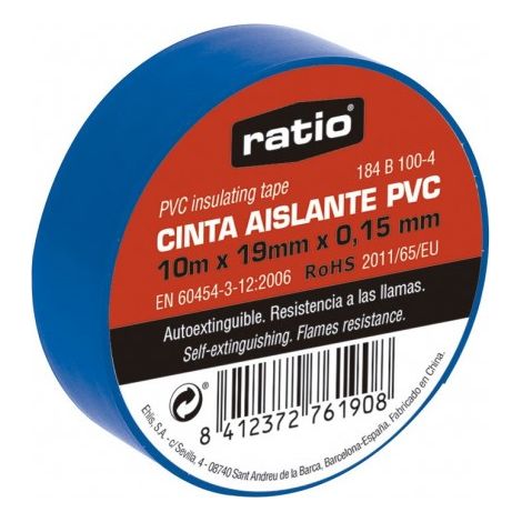 CINTA AISLANTE 19X10M AZUL  0,15MM - EHLIS