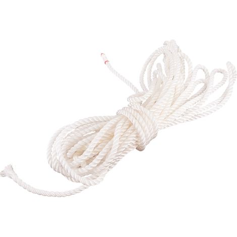 Corde en nylon haute résistance pour l'arrimage de camions, fournitures agricoles pour serres, étendoir à linge extérieur, blanche, 0,0023 x 100 m (1/5)
