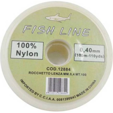 12 x LENZA IN NYLON D 0,4 MM ROCCHETTO 100 M