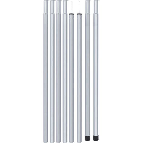 8 Pièces Tiges de Store Portables en Acier Résistant à la Corrosion, Réglables et Pliables pour Tente de Plage, Accessoire de Support 1,8M