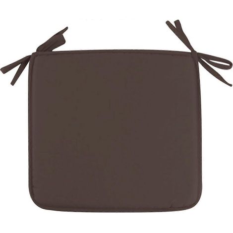 Coussins de chaise extérieur carrés 40x40 cm avec sangles pour salle à manger bistrot tabouret de bar jardin terrasse café (1/5)