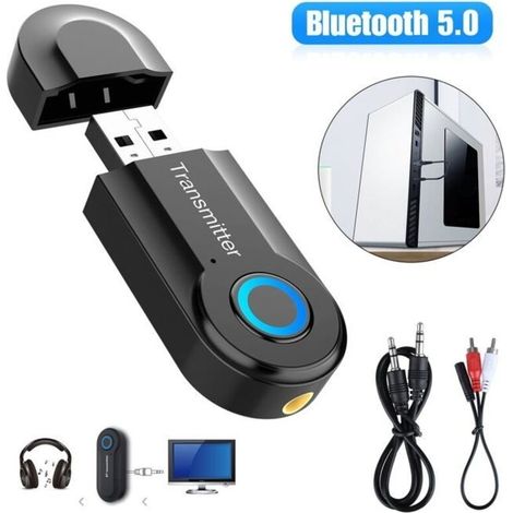 Transmisor y receptor Bluetooth 2 en 1, transmisor Bluetooth para TV, adaptador inalámbrico Bluetooth para disfrutar de la voz tipo (1/5)