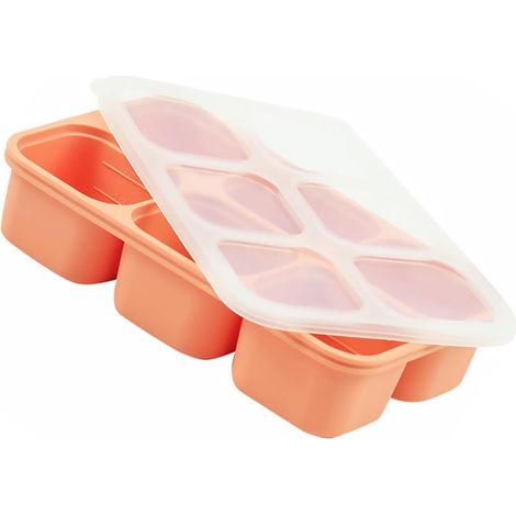 Boîte alimentaire en silicone avec motif en treillis, pour congeler, conserver et servir les aliments, Boîte à goûter pour la préparation des repas (1/5)