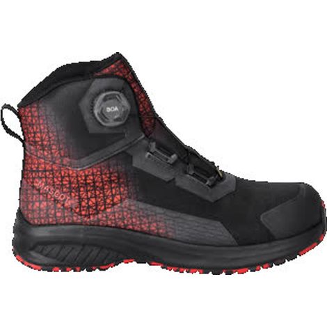 Mascot Sicherheitsstiefel F1502 S3S SR FO Gr. 48 schwarz/verkehrsrot