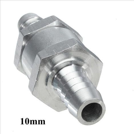 2 valvole di ritegno carburante da 10 mm, valvola di ritegno unidirezionale in lega di alluminio per linee di carburante per benzina, diesel e sistemi a bassa pressione