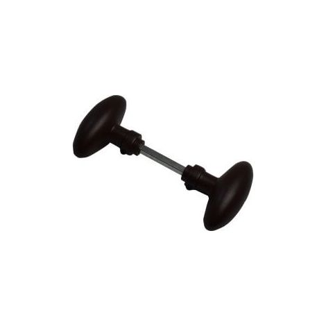 Bouton double ovale Rouille aluminium