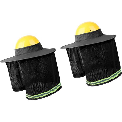 Visiera parasole per casco da cantiere, 2 pezzi, nera