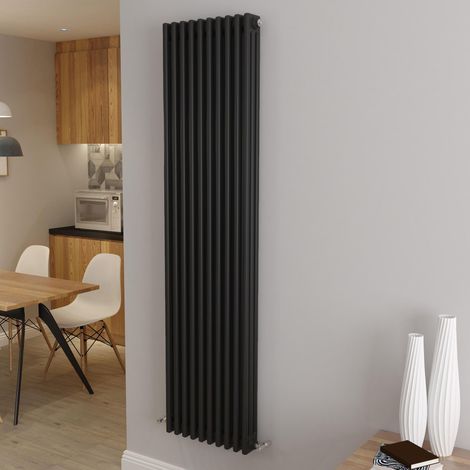 AICA 1800x470mm 3 Column Vertical Black Radiator Central Heating Cast Iron Style (1/5)