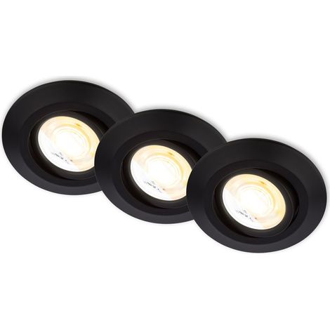 3er Set LED Einbaustrahler LED Einbauleuchten Spots schwenkbar dimmbar Ra90