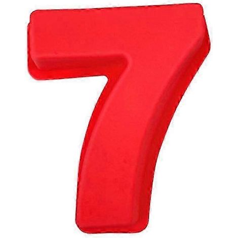 Antihaft-Kuchenform, flexible Silikon-Schnelllöse-Zahlen, Fondantform, Backzubehör - Gut-7-Red (1/5)