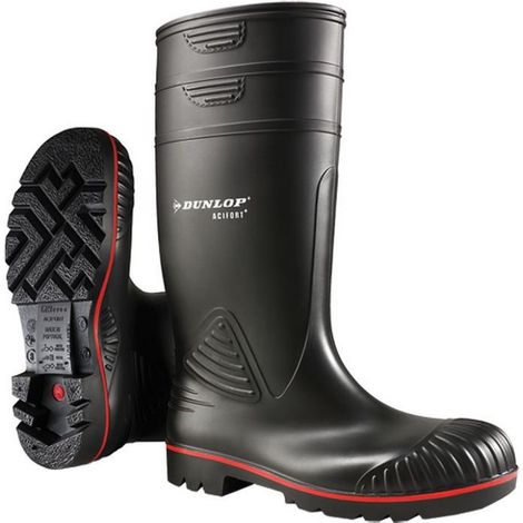 Bottes de travail en caoutchouc noir Dunlop A442031 No. 40 acifort Heavy Duty S5 avec embout en acier de se'curite' Nero 40 (1/6)