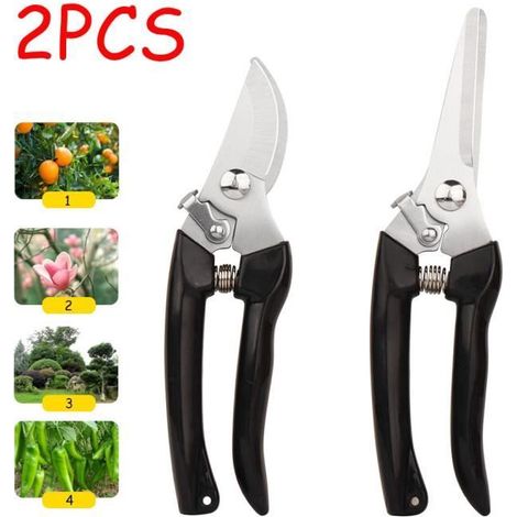 Gartenschere - Ergonomisches Modell - Edelstahl - Leicht und Sicher