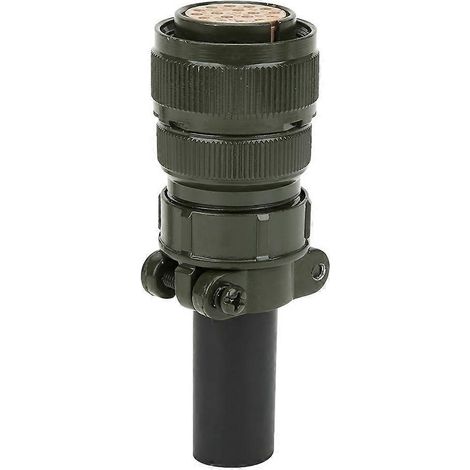 Connecteur aéronautique industriel, revêtement en alliage, 17 broches, étanche IP67, coudé/droit, 17 broches, droit (1/4)