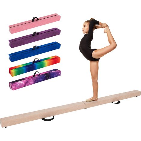 Perfectionner l'Équilibre à Domicile Poutre de Gymnastique Pliable 9 FT Base Antidérapante en Bois de Pin Mousse EPE (1/5)