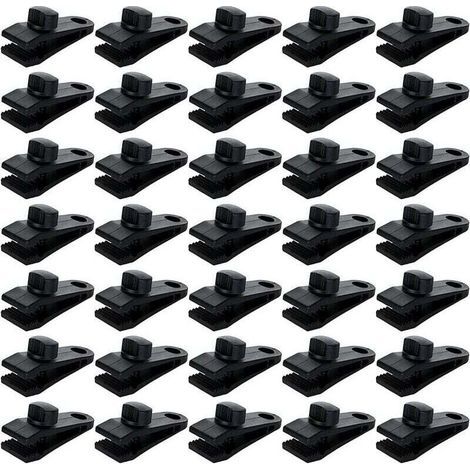 Lot de 30 Clip de Bâche Tente, Pince pour Bâche de Verrouillage, Pince pour Bache Pince pour Auvent Fixation Bache Tarp Caravan Housse Couvertures de Piscine (1/5)