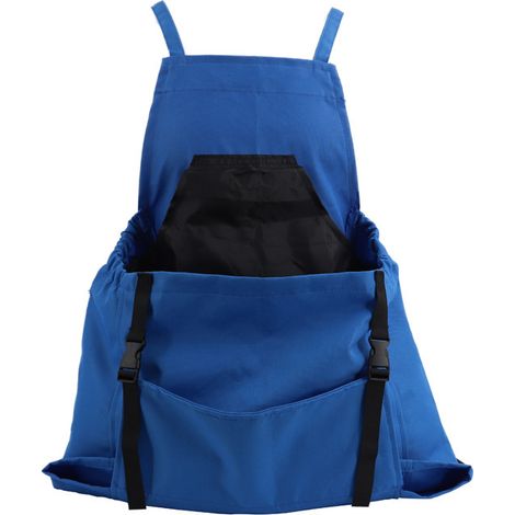 Ernteschürze für den Außenbereich, blau, 50 x 60 cm, 1 Stück Garten- und Ernteschürze, Rucksack, Werkzeugschürze, Erntetasche. (1/5)
