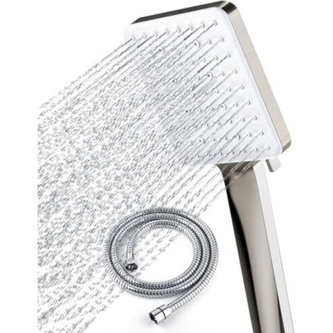 Shower head with 1.5m hose, with shower head, 6 spray patterns, gold (1/4)