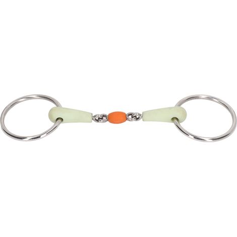 Mors en acier inoxydable pour cheval, mors à anneaux libres, mors à anses en forme d'œuf pour l'entraînement en extérieur (1/5)