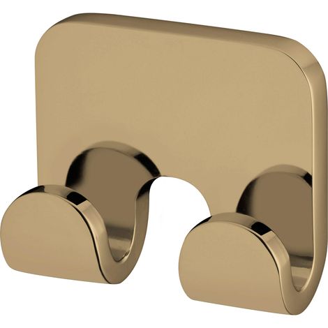 Percha de pared doble Nature Box, dorada (1/3)