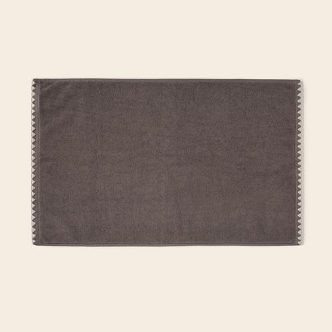 Tapis de bain en Éponge unie et point feston triangulaire NERYDA