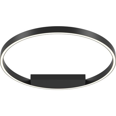 Plafonnier LED rond noir Maytoni Rim 60cm 37W 4000K (1/3)